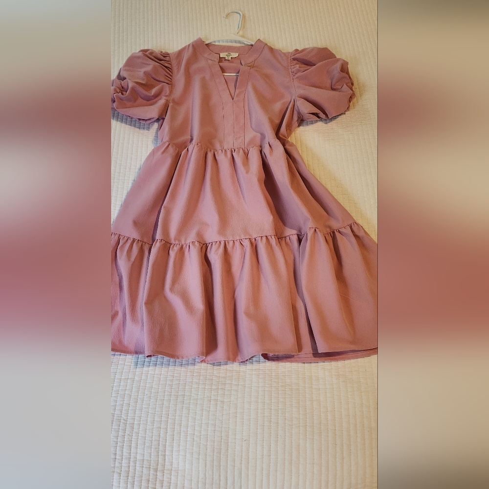 Elegant Pink Ruffled Dress